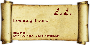 Lovassy Laura névjegykártya